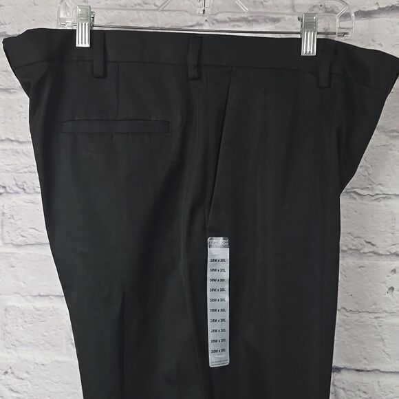 Kenneth Cole Reaction 38x30 Men's Dress Pants Black Slacks Uniform Trousers NWT - Picture 5 of 12